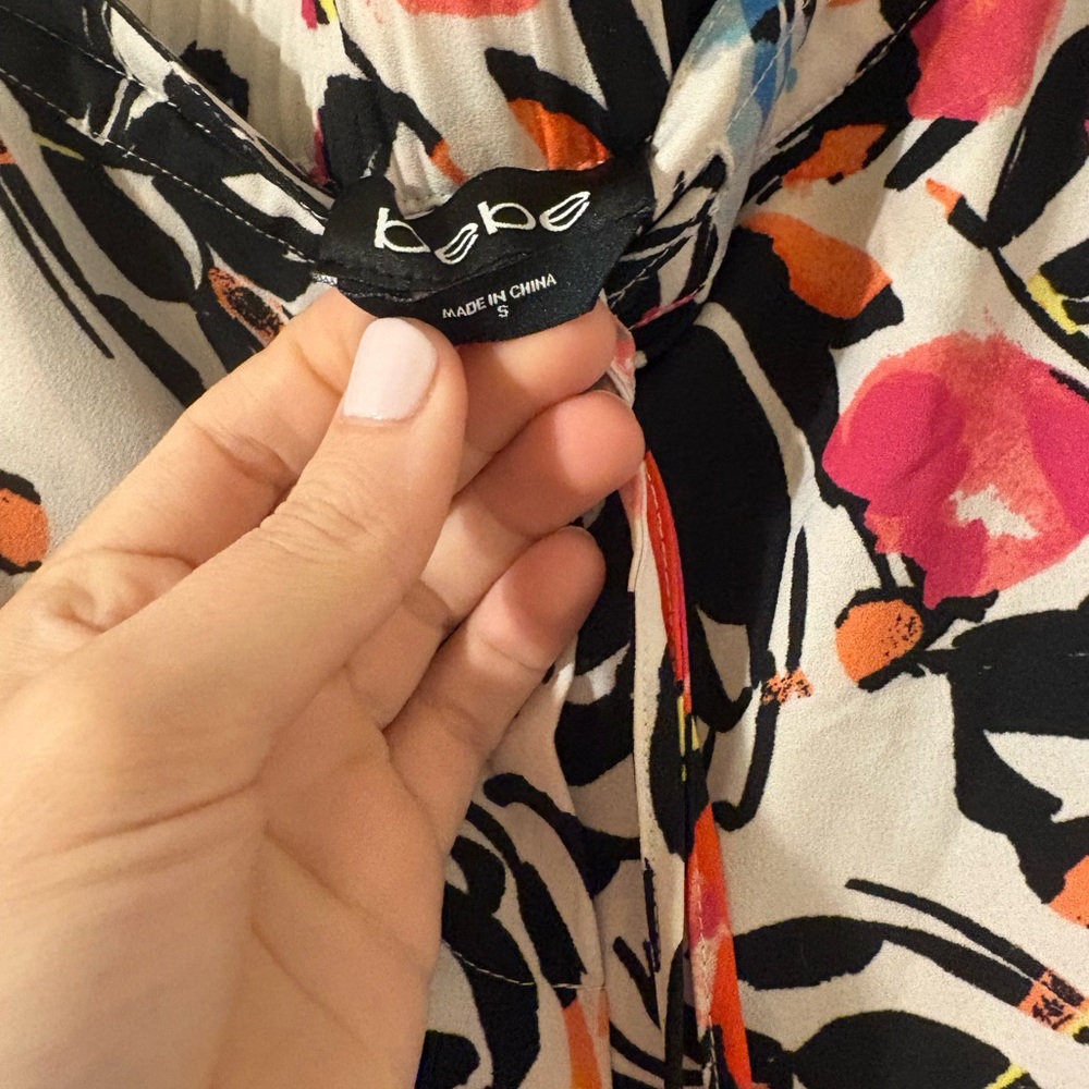 Wide-Leg Swim Coverup Pants with Bright Floral Print - Picture 3 of 4